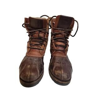 FRYE Veronica Duck Brown Leather/Shearling Boot Size 7.5B